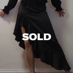 Black Ruffled "Dancer" Skirt